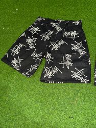 Rework style stussy workwear shorts
