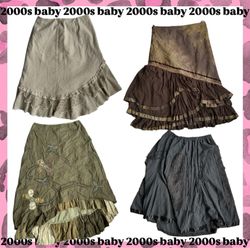 Vintage flowy skirts-036