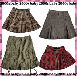 Y2k technical & plaid skirts-035