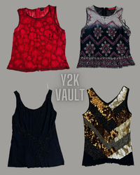 Y2k Vault Tops com contas (YV-210)