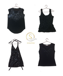 Top Embellished Rave Neri