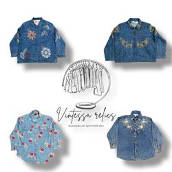Y2K Denim-Bluse