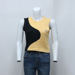 CR-122 Reworked Mix Branded Ladies Crewneck Tankto..