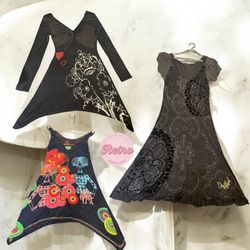 Vintage Women’s Dresses – Midnight Charcoal, Retro..