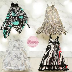 Y2K Midi Dresses – Abstract Prints & 90s Ruffle A-..