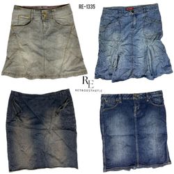 Y2K Britney Era Denim Midi Skirts (RE-1335)