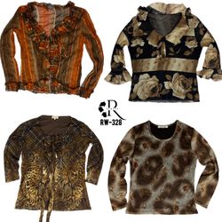 Y2K Earthy Tone Full Sleeve Tops (RW-328)