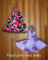 Robe mini florale authentique 17 pièces