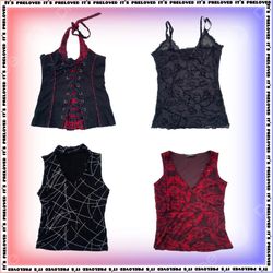 Gothic Grunge Night Out- Y2K Tops Mix (SS-1034)