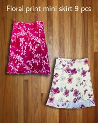 Jupe mini à imprimé floral authentique 9 pcs