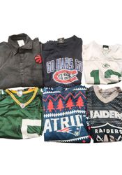 NFL, NHL, NBA & MLB – 20 Mixed Brand Vintage Sport..