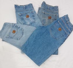 CR-4442 Reworked Carhartt Double Knee Denim Jeans