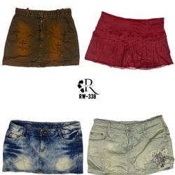 Jupes en denim mini de l'ère Britney Y2K (RW-338)