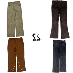 Y2K Unique Flared Corduroy Pants (RW-339)