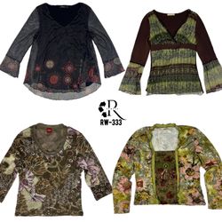 Y2K Earthy Tone Full Sleeeve Tops (333)