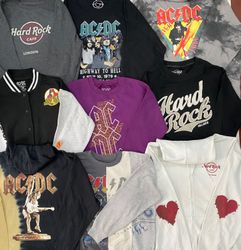ビンテージ AC/DC & ハードロック スウェットシャツ & フーディ - 11 点セット