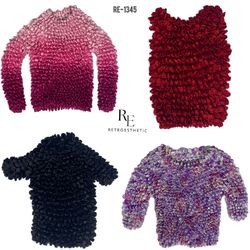 Y2K Unique Popcorn/ Bubble Tops (RE-1345)