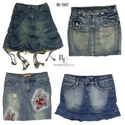 Y2K Britney Era Denim Midi Skirts (RE-1347)