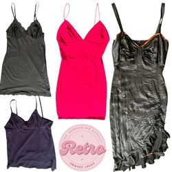 Y2K Slip & Mini Dresses – Bodycon Satins, Lace Tri..