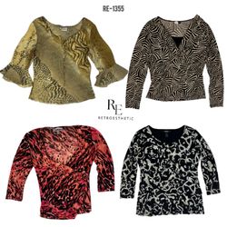 Y2K Animal Print Full Sleeve Tops (RE-1355)