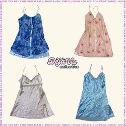 Y2K Dollhouse: Coquette Color Slip Dresses (DVC#45..
