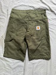 Rework Style Carhartt Shorts Olivgrün.