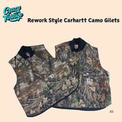 Rework Style Carhartt Camo Gilet