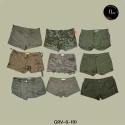 Y2K Utility Vibes | Green Cotton Cargos (GRV-6-191..