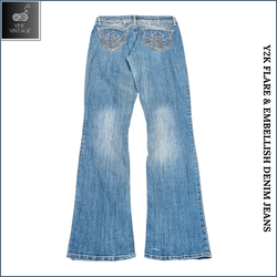 Y2K FLARE & EMBELLISH DENIM JEANS (BUNDLE 1)