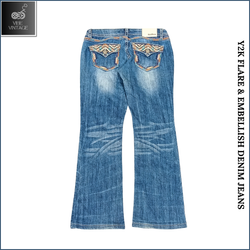 Y2K FLARE & EMBELLISH DENIM JEANS (BUNDLE 2)