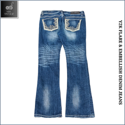 Y2K FLARE & EMBELLISH DENIM JEANS (BUNDLE 5)