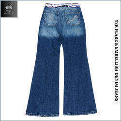 Y2K FLARE & EMBELLISH DENIM JEANS