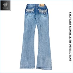 Y2K FLARE & EMBELLISH DENIM JEANS (BUNDLE 8)