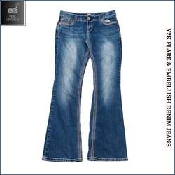 Y2K FLARE & EMBELLISH DENIM JEANS (BUNDLE 11)