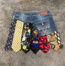Reworked denim necktie skirt 50 Pieces