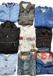 Giacche in denim vintage di marca mista – 12 pezzi..