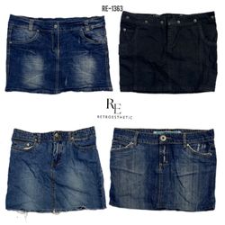 Y2K IT Girl Era Denim Mini Skirts (RE-1363)