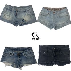 Shorts en denim de l'ère Britney Y2K (RW-345)