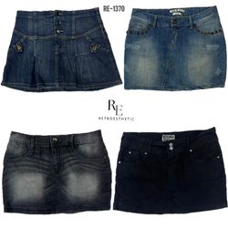 Y2K Britney Era Denim Mini Skirts (RE-1370)