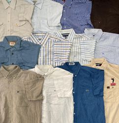 Branded Button-Up Shirts - 15 Pieces