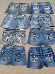 HD1001 Reworked Ladies Y2K Sexy Shorts Embelados -..