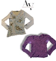 Haut en mesh et polyester à manches longues