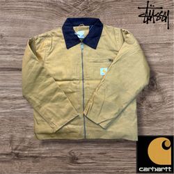 Veste beige Detroit style rework Carhartt