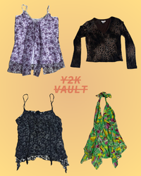 Retro Romance y2k tops (YV-218)