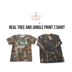 Camisas T. com estampa Realtree e Jungle