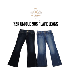Y2k Unique 90s Flare Jeans