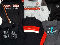 Branded Harley Davidson Zipper Hoodies - 16 Pieces