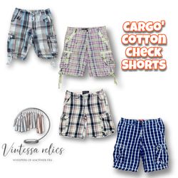 VP19 Cargo & Check Cotton Shorts