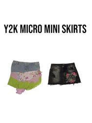 Mini Saias de Denim Y2K