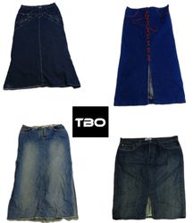 DENIM LONG SKIRTS